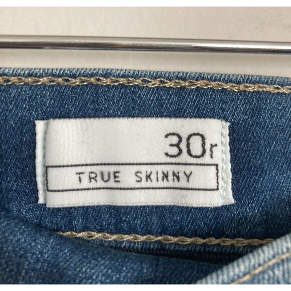 NEW Gap 1969 True Skinny Jeans Distressed 30 Regular Light Blue Denim - Picture 7 of 13